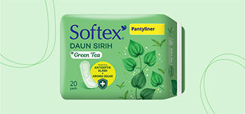 Softex Daun Sirih Pantyliner Green Tea 20 pads